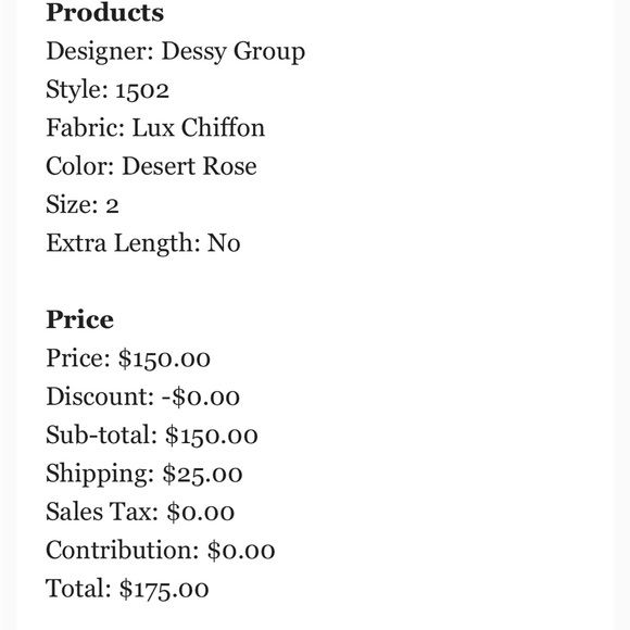 Bella Bridesmaids Desert Rose Size 2 - Picture 7 of 7